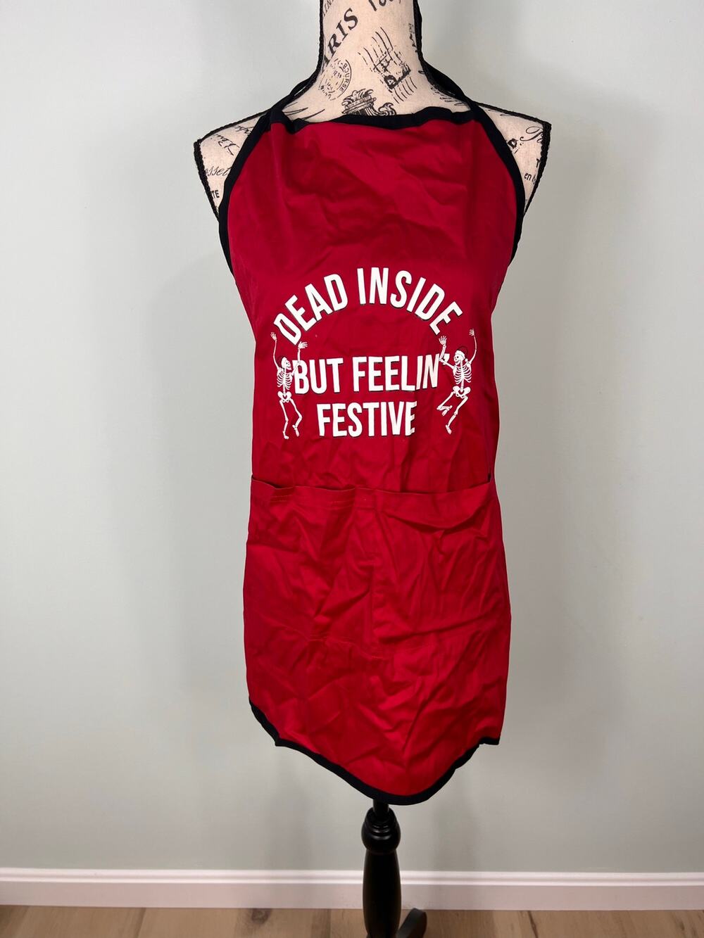 Torrid Holiday Red and Black Apron